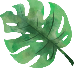 Watercolor Leaf Object 